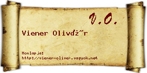 Viener Olivér névjegykártya