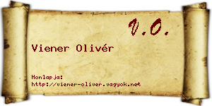 Viener Olivér névjegykártya